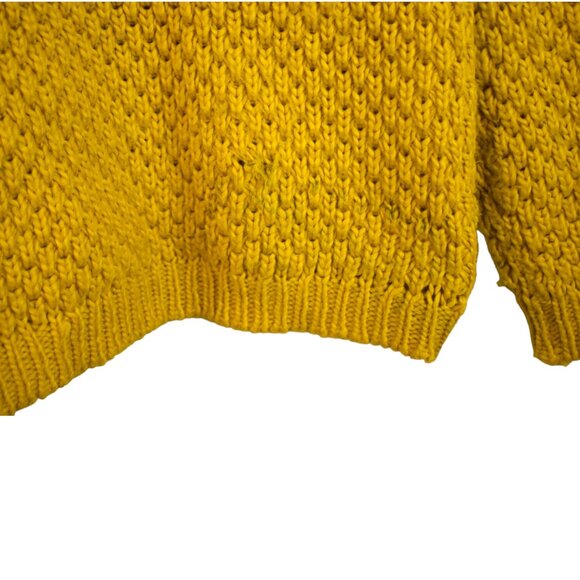 Annalee + Hope Sweater L Womens Mustard Yellow Knit Acrylic Pullover Long Sleeve - Picture 8 of 9